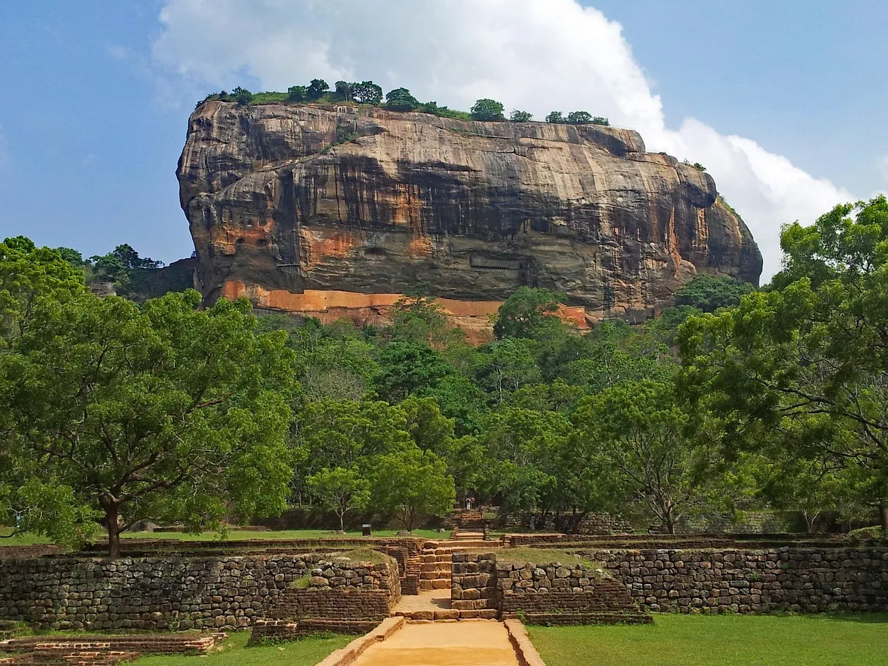 Sigiriya Rock Fortress visited on a Sri Lanka cultural tour