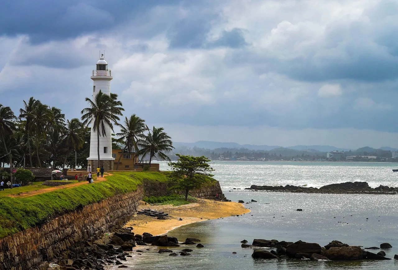 Light house Galle Fort coastal city Sri Lanka