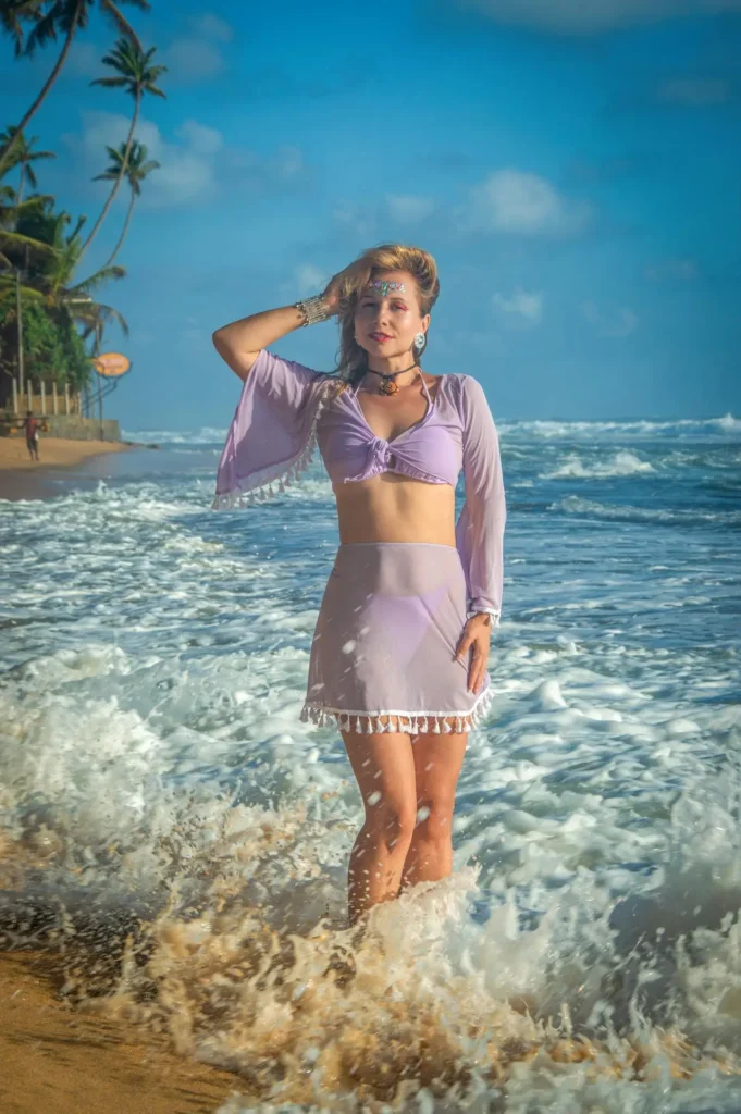 woman at tropical beach